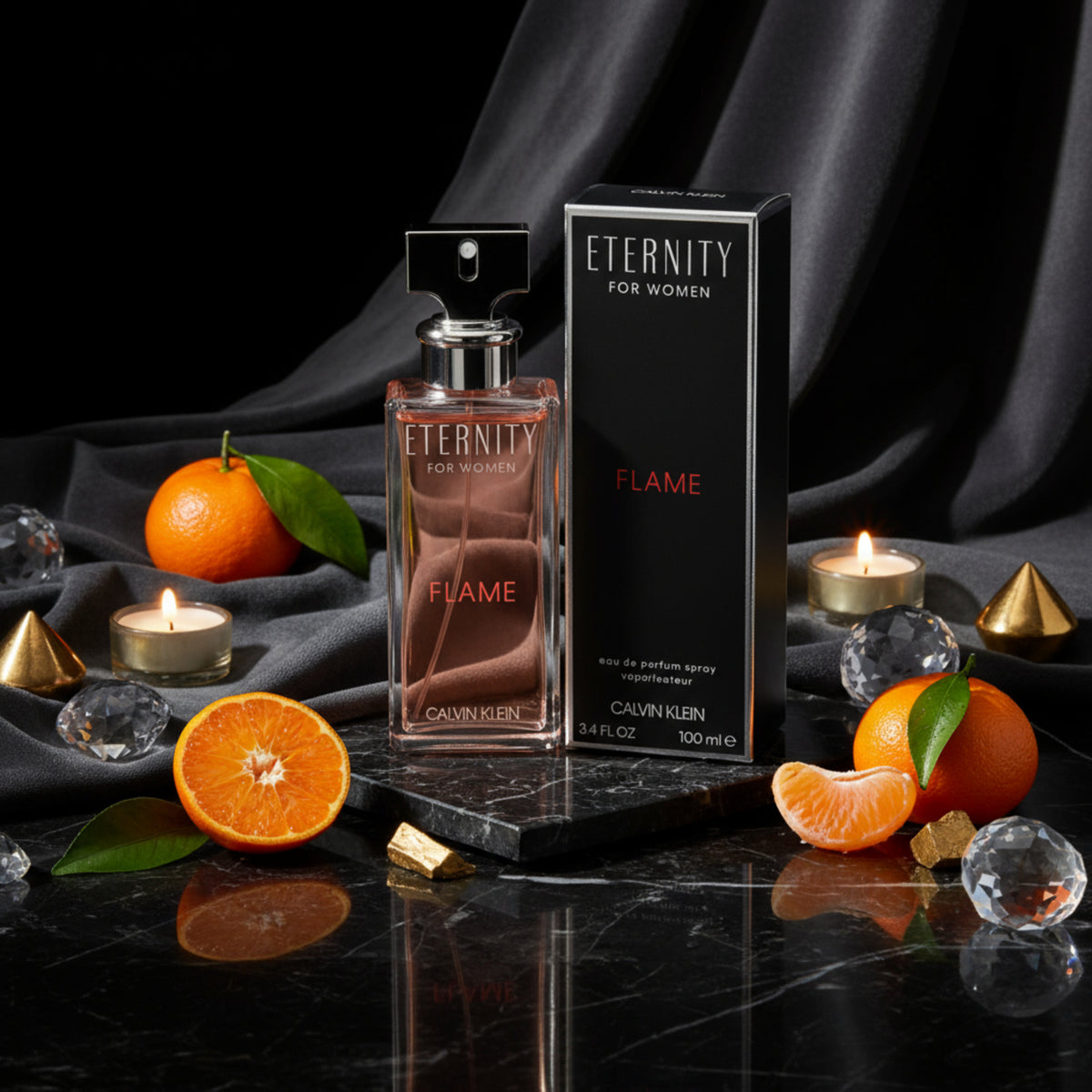 ETERNITY FLAME by Calvin Klein 3.3 / 3.4 oz EDP Perfume For Women New in Box 3614225671333
