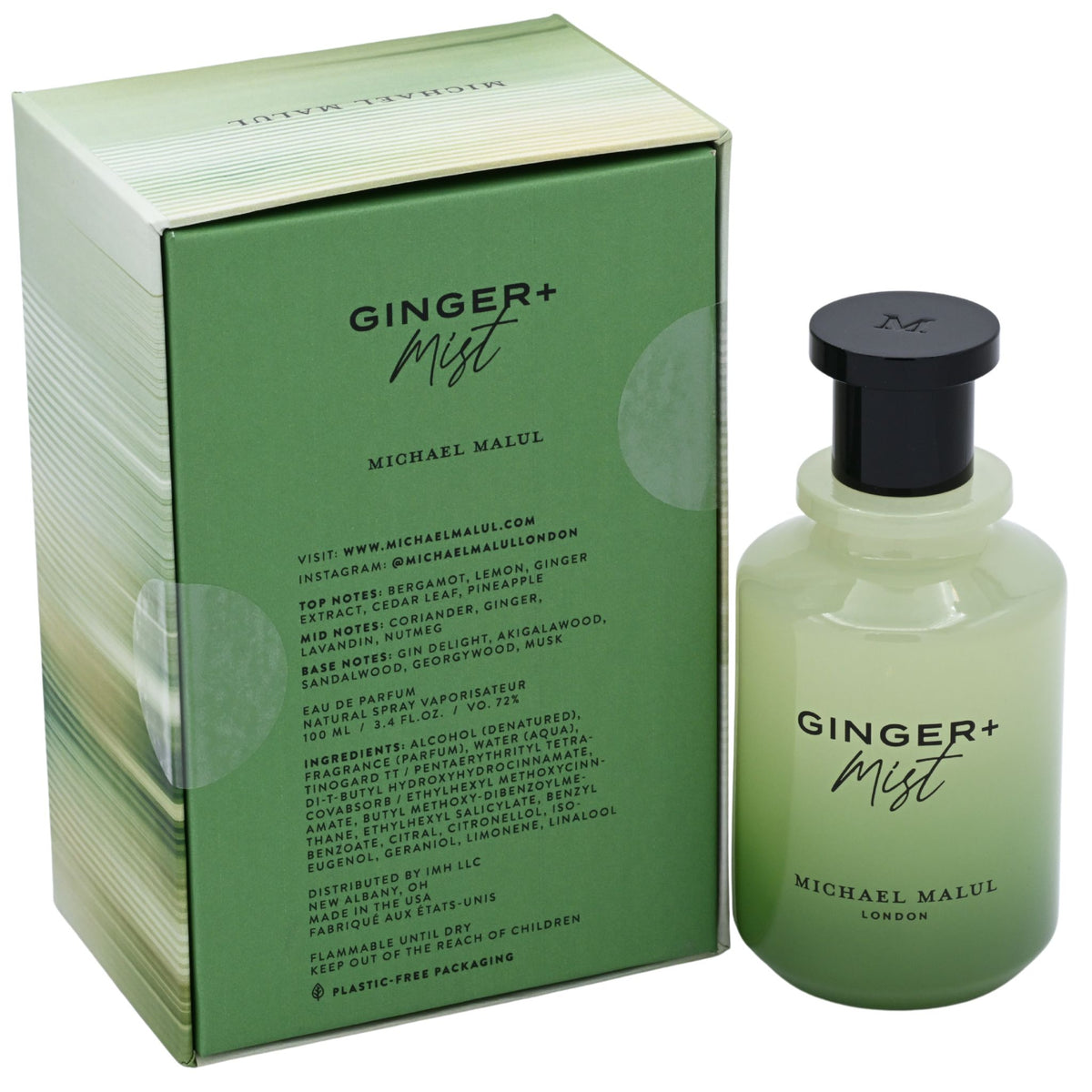 Ginger+Mist by Michael Malul for unisex EDP 3.3 / 3.4 oz New in Box 810181100624