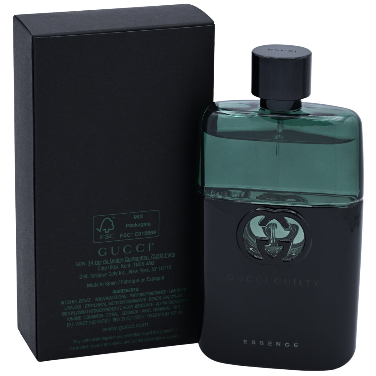 Gucci Guilty Essence Pour Homme by Gucci Eau de Toilette Spray for Men 3.0 fl oz (90 ml) 3616305820846