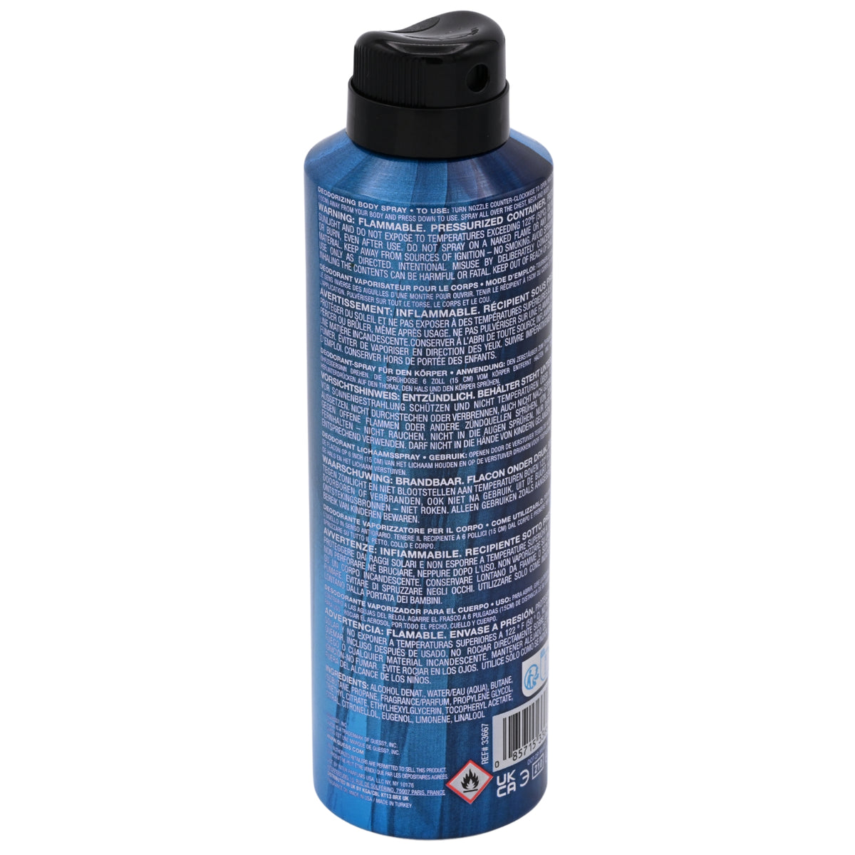 Guess Elements Blue Frost Deodorizing Body Spray for Men 6.0 oz 085715336675