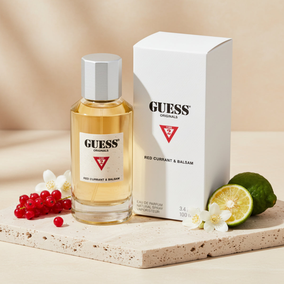 Guess Originals Type 2 Red Currant & Balsam Eau de Parfum Spray for Women 3.4 oz (New in Box) 085715323200
