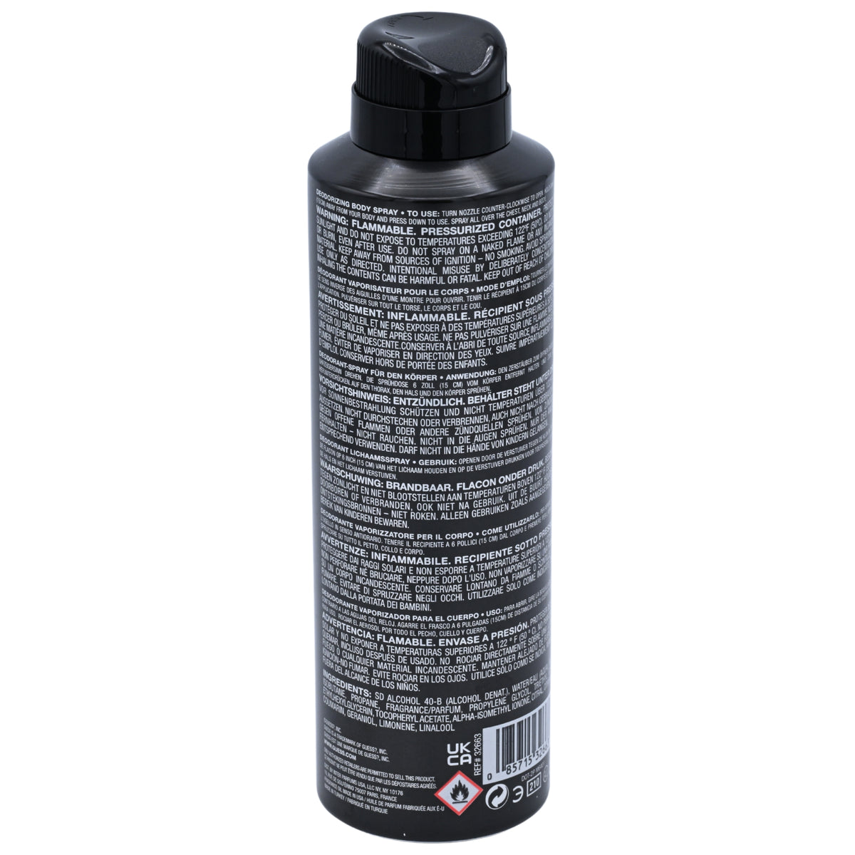 GUESS Uomo Deodorizing Body Spray for Men 6.0 fl oz 085715326638