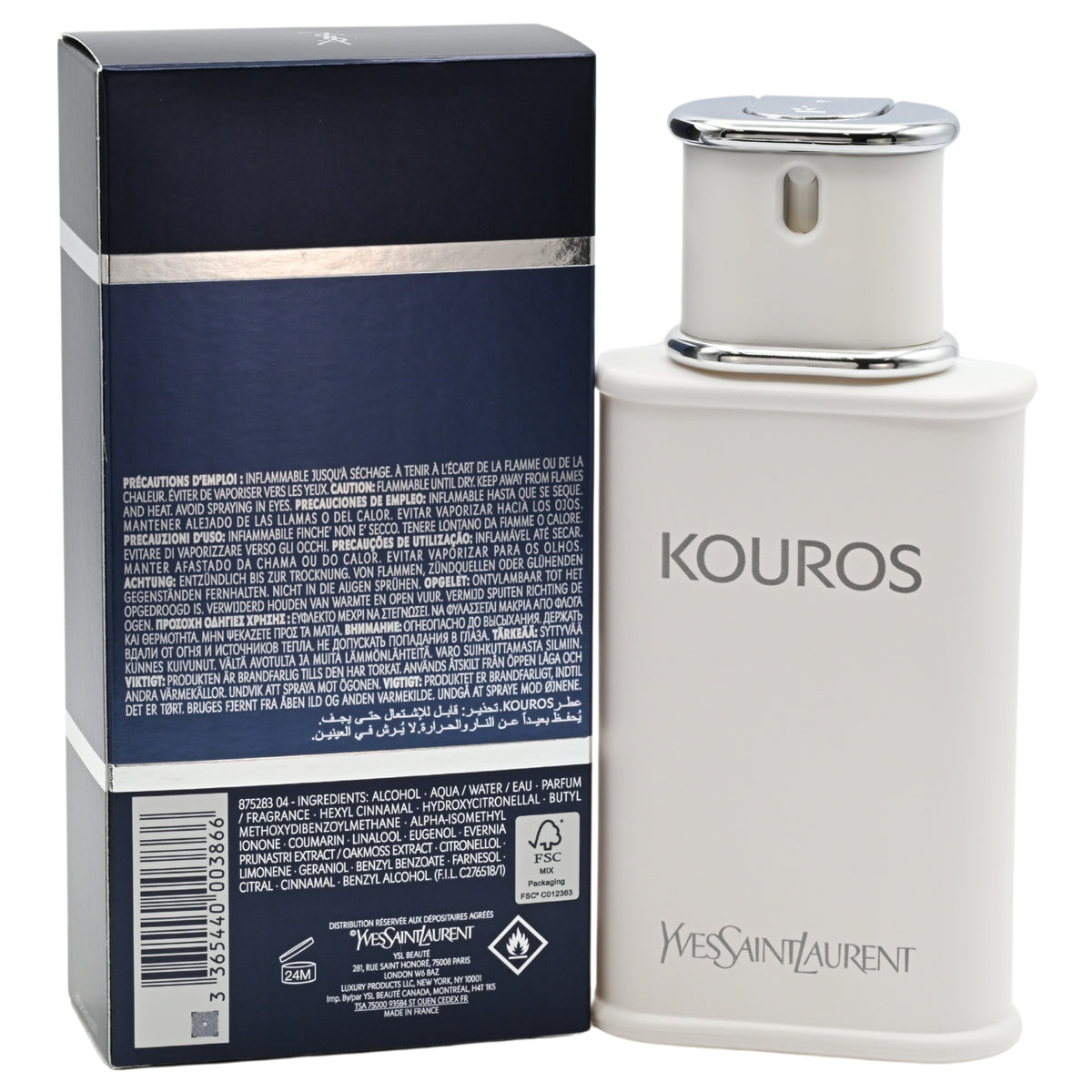 KOUROS by Yves Saint Laurent 3.3 EDT Cologne MEN 3.4 oz YSL New in Box 3365440003866