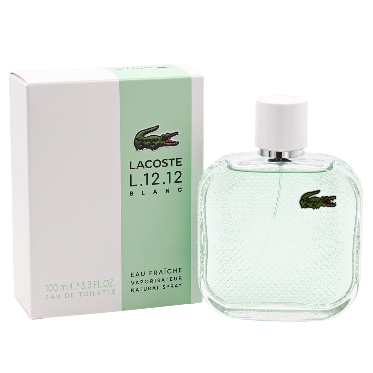 L.12.12 Blanc Eau Fraiche by Lacoste for him EDT 3.3 / 3.4 oz New in Box 3386460149136