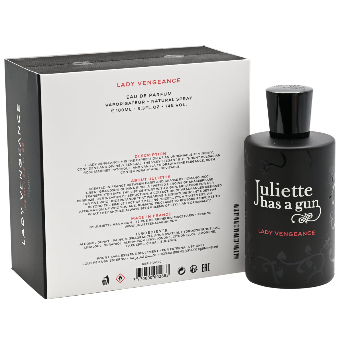 LADY VENGEANCE By Juliette Has A Gun perfume EDP 3.3 / 3.4 oz New in Box 3770000002683