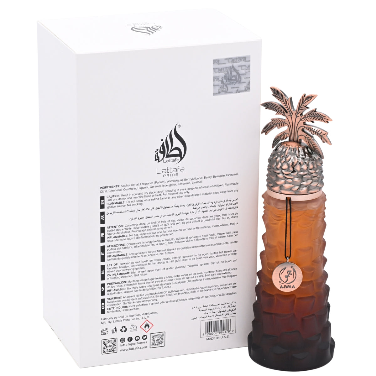 Lattafa Pride Ajwaa EDP Spray Unisex 3.04 oz 90ml New Box 6290360592176