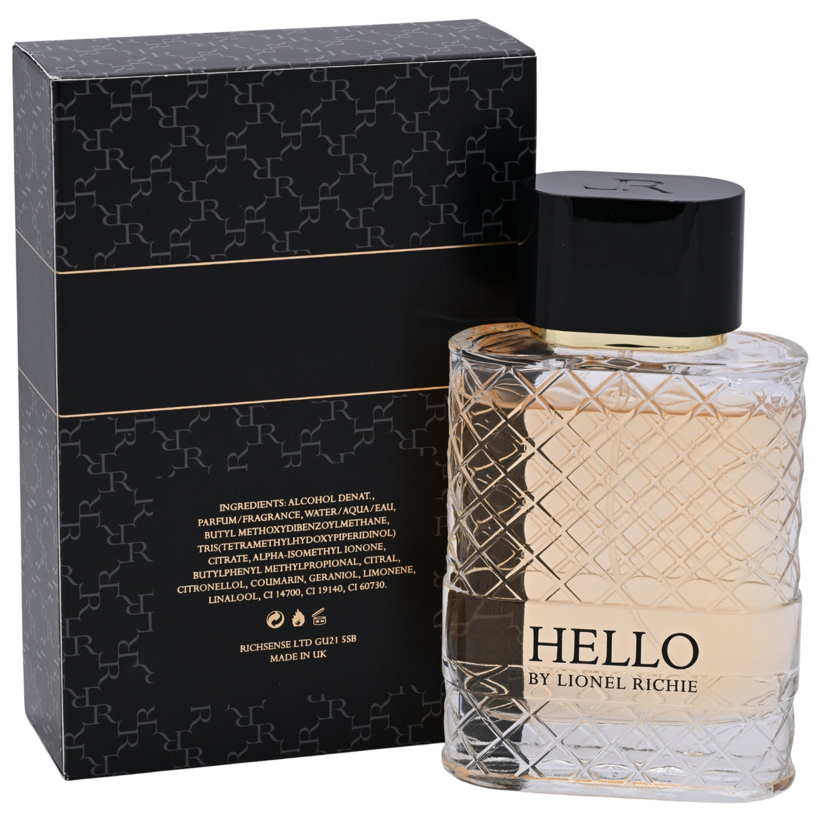 Lionel Richie Hello Eau de Cologne (EDC) Spray for Men 3.4 oz New Retail Box 5060426155963