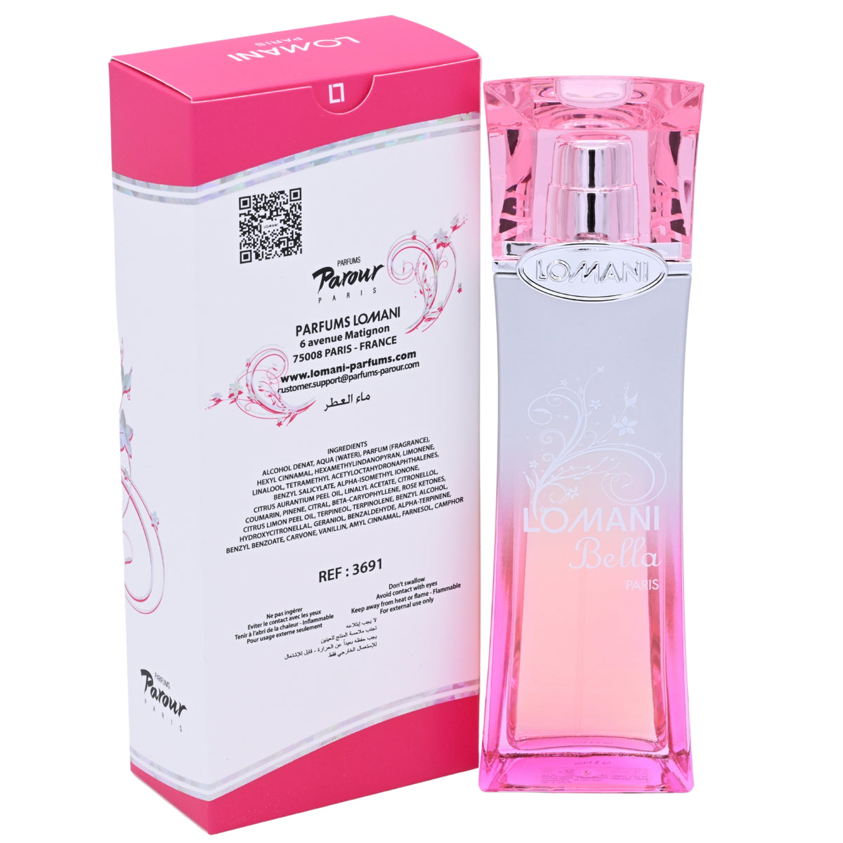 Lomani Bella Eau de Parfum Spray for Women 3.3 oz (100 ml) New Retail Box 3610400036911
