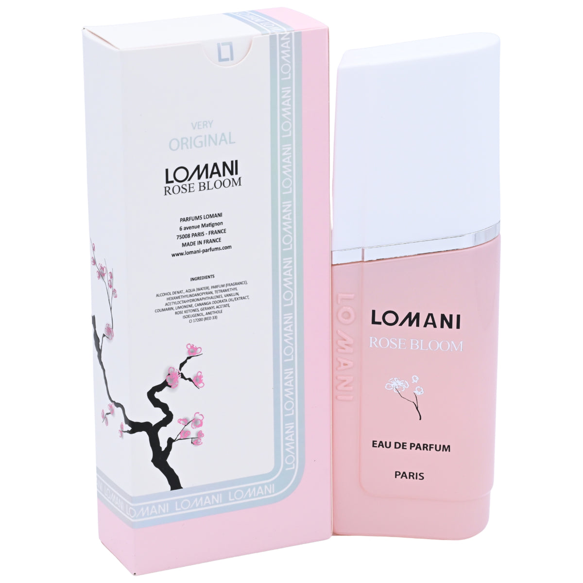 Lomani Rose Bloom Eau de Parfum Spray for Women 3.3 oz (100 ml) - New Retail Box 3610400038373