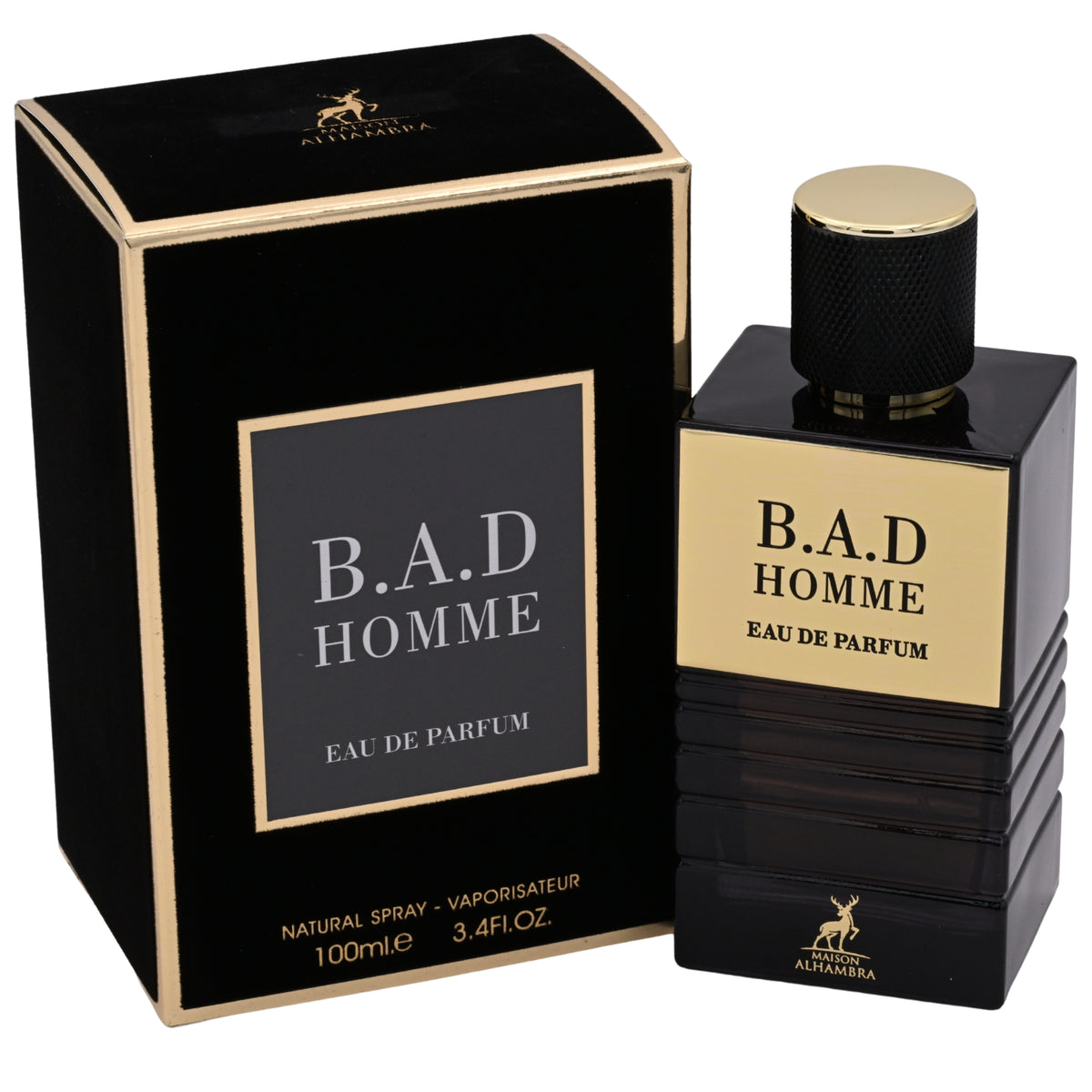 Maison Alhambra B.A.D Pour Homme Eau de Parfum Spray for Men 3.4 oz (100 ml) New in Retail Box 6291107459134