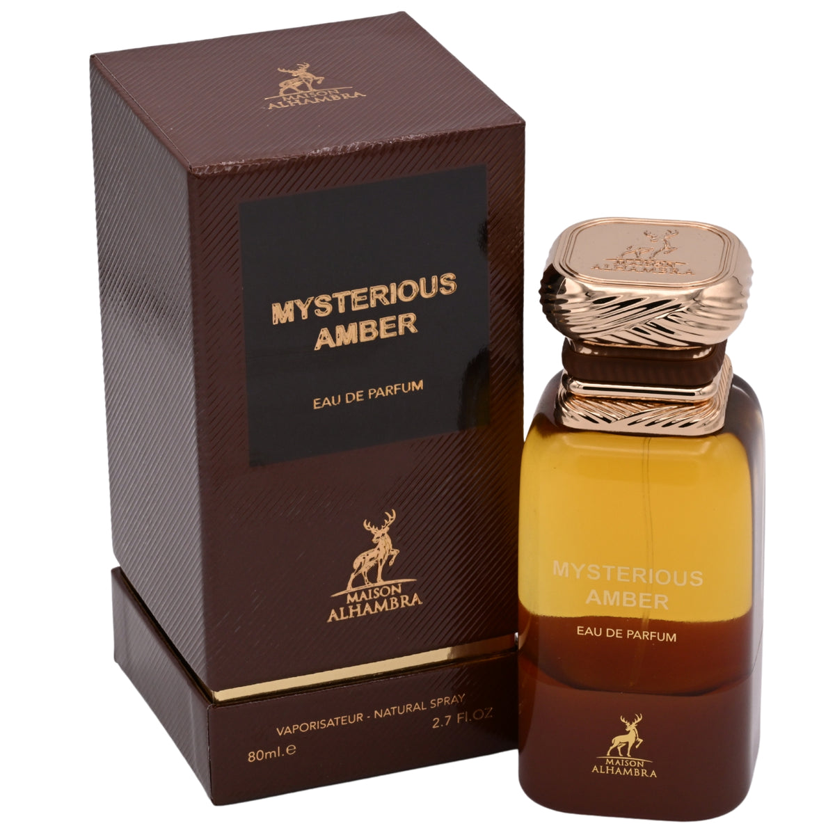 Maison Alhambra Mysterious Amber Eau de Parfum Spray Unisex 2.7 oz (80 ml) New Retail Box 6290360599182