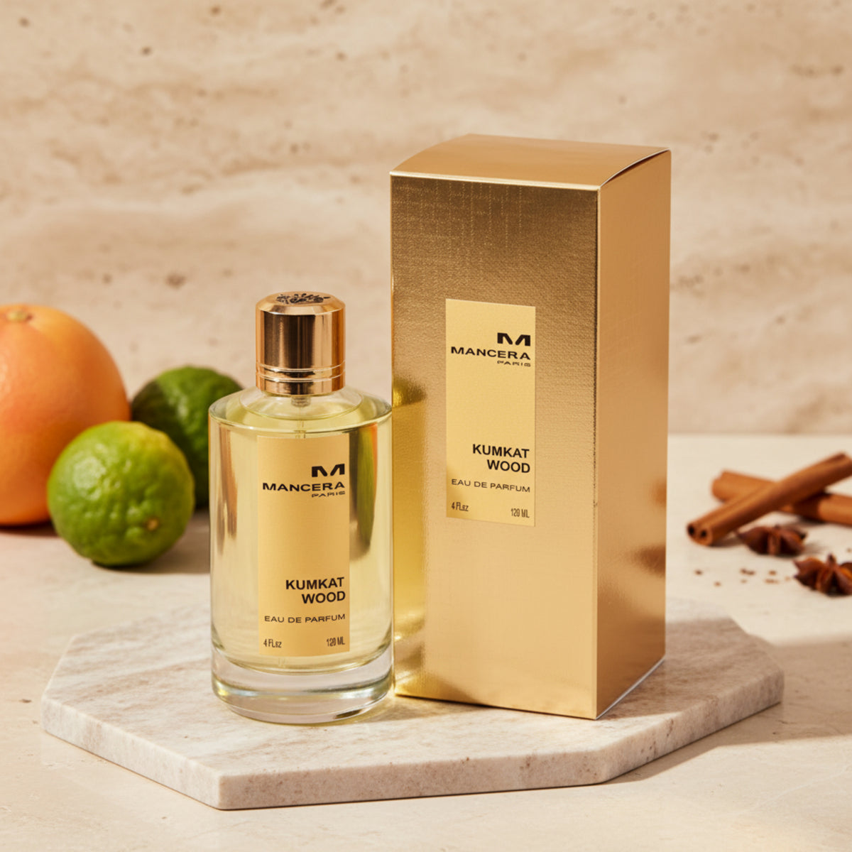 Mancera Kumkat Wood Eau de Parfum Spray Unisex 4.0 oz (120 ml) New Retail Box 3760265190607