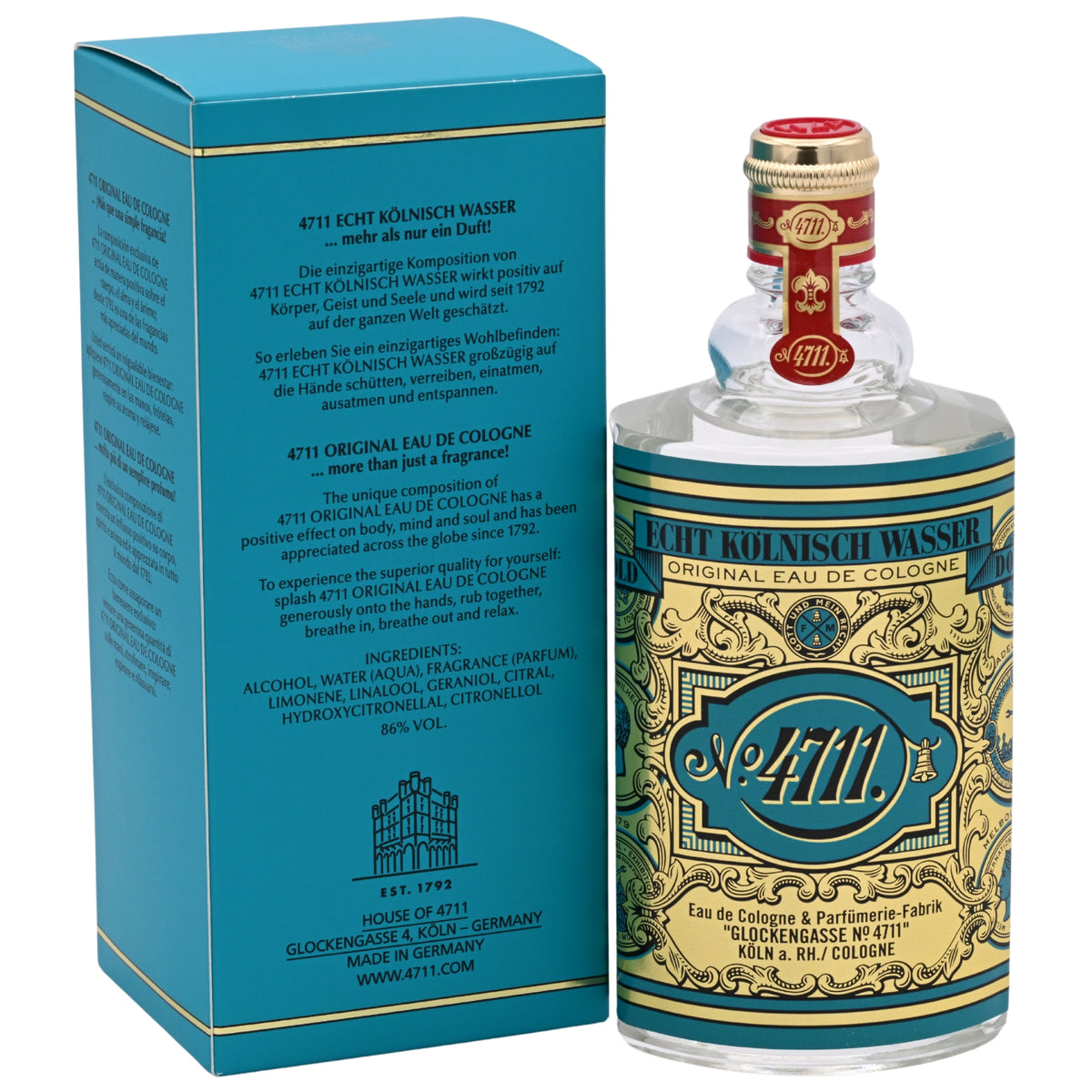 Maurer & Wirtz 4711 Original Eau de Cologne (EDC) Unisex 5.1 oz / 150 ml, New Retail Box 4011700740635