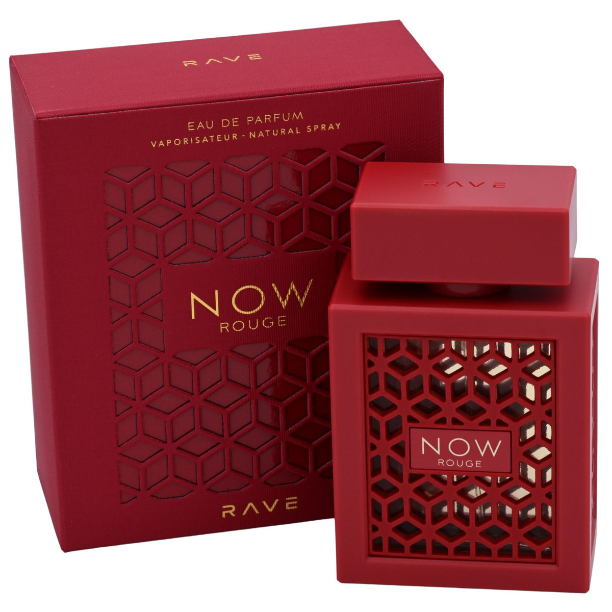 Now Rouge Rave by Lattafa perfume for unisex EDP 3.3 / 3.4 oz New in Box 6291108735046