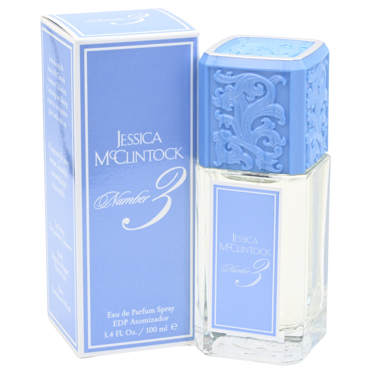 Number # 3 by Jessica McClintock 3.3 / 3.4 oz EDP Perfume for Women New in Box 861940000075