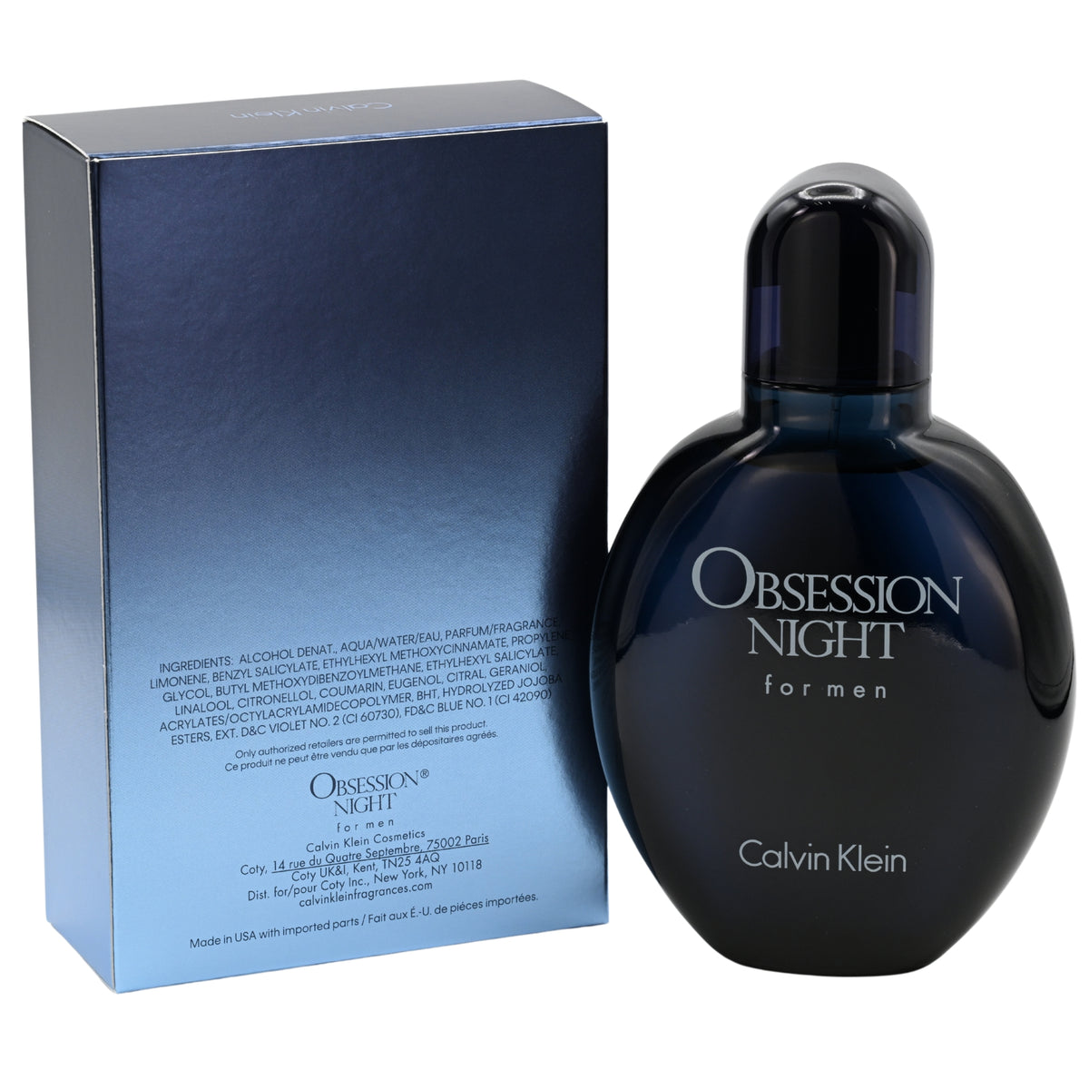 OBSESSION NIGHT by Calvin Klein 4 / 4.0 oz EDT Cologne for Men New In Box 088300150458