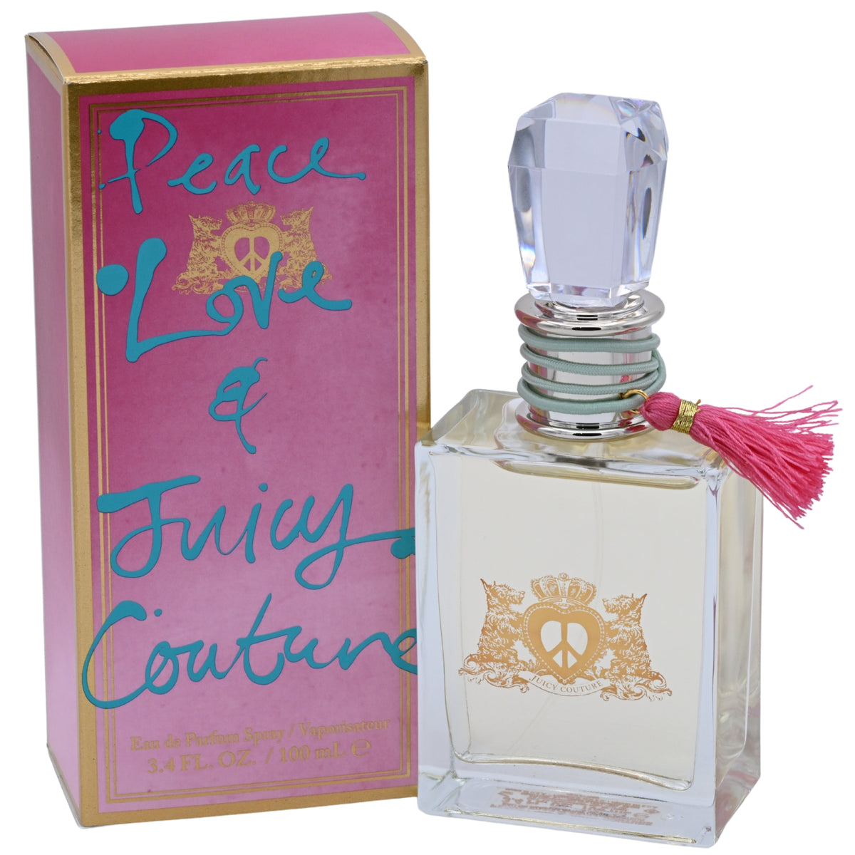 Peace Love & JUICY COUTURE Perfume Women 3.4 oz edp 3.3 NEW IN BOX 719346135733