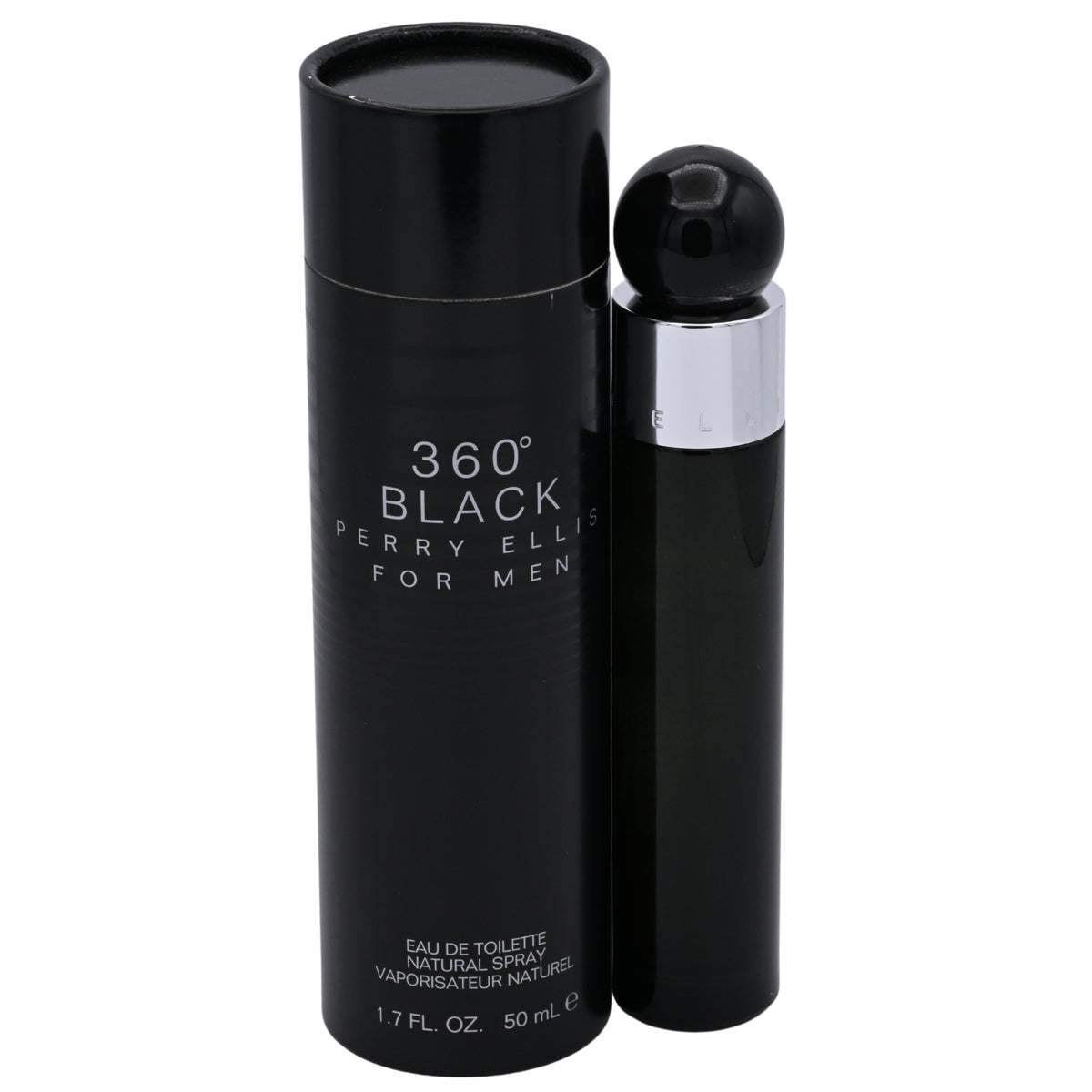 Perry Ellis 360° Black for Men Eau de Toilette Spray 1.7 oz by Perry Ellis 844061018143
