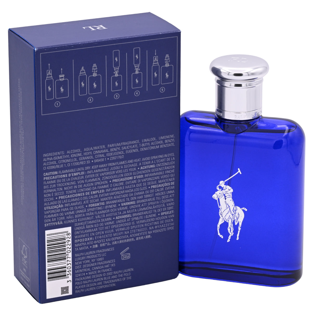 POLO BLUE by Ralph Lauren Cologne for Men EDT 4.2 oz New in Box 3360377022928