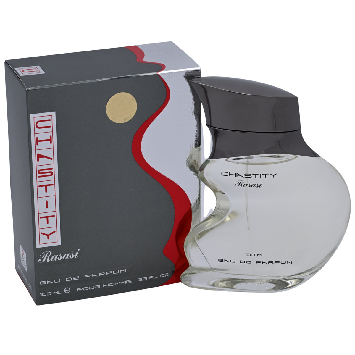 Rasasi Chastity for Men Eau de Parfum Spray 3.4 oz (100 ml) New Retail Box 614514950012