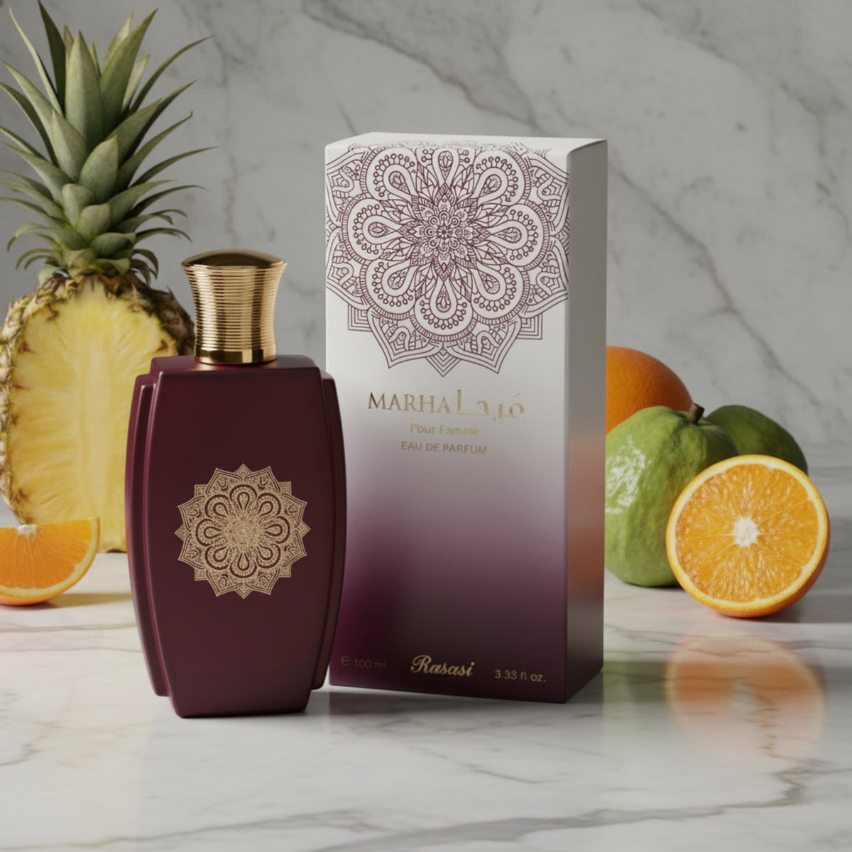 Rasasi Marha Pour Femme EDP Spray Women 3.38 oz 100ml New Box 614514261064