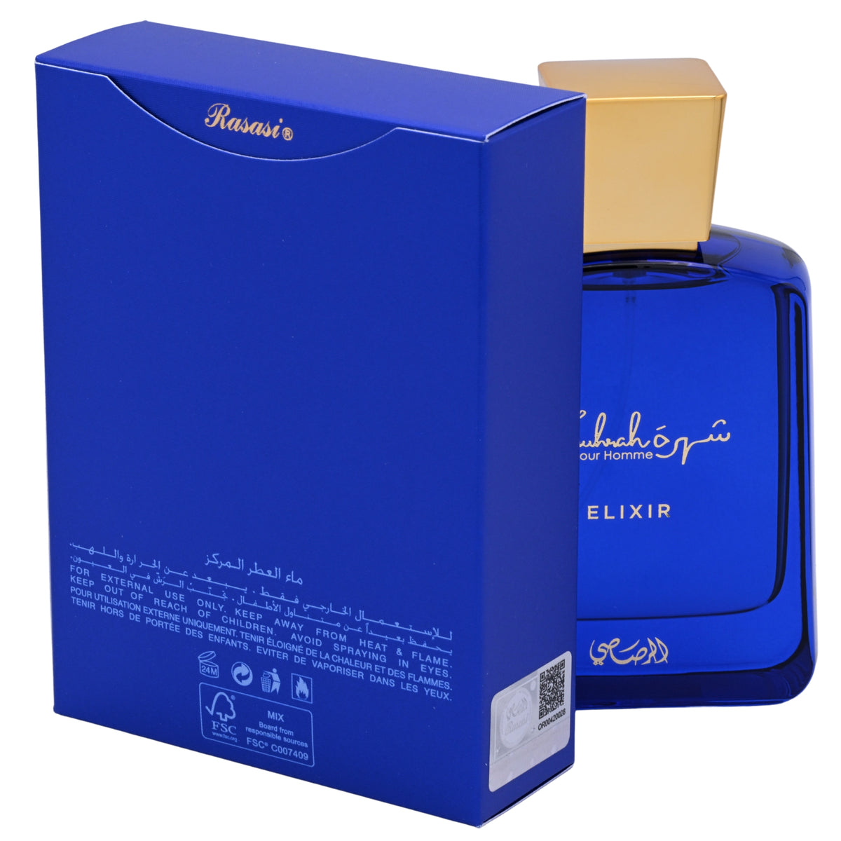 Rasasi Shuhrah Elixir Pour Homme EDP Spray Men 3 oz 90ml 614514339237