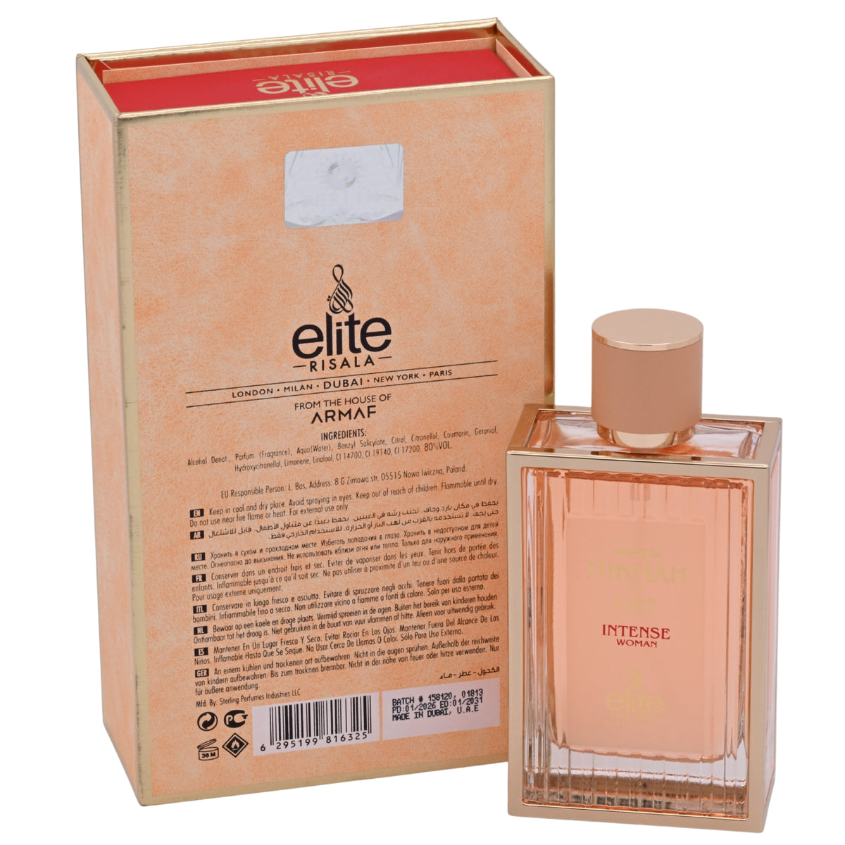 Risala Elite Hikmah Of Life Intense EDP Spray Women 3.4 oz 100ml New Box 6295199816325