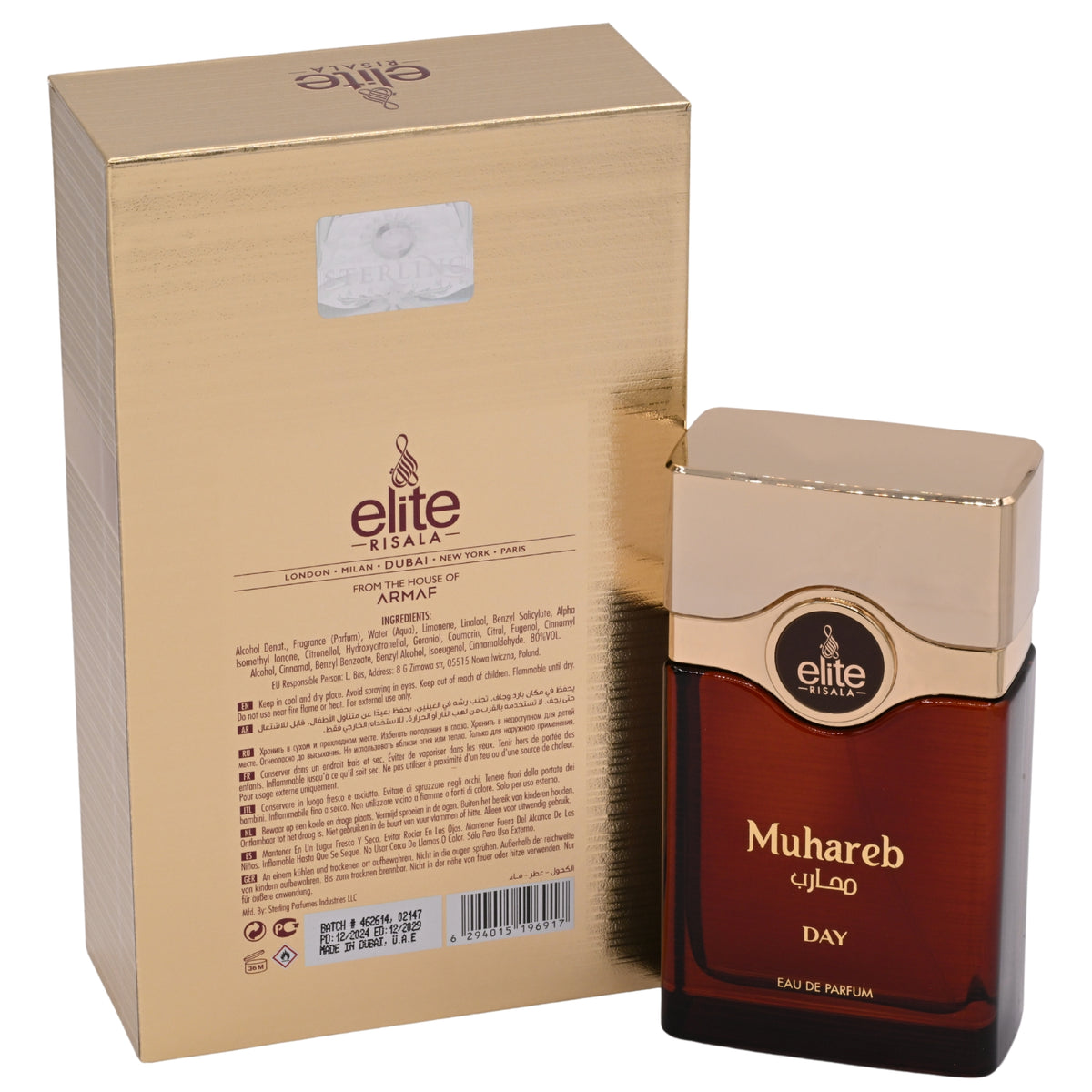 Risala Elite Muhareb Day EDP Spray Men 3.4 oz 100ml 6294015196917