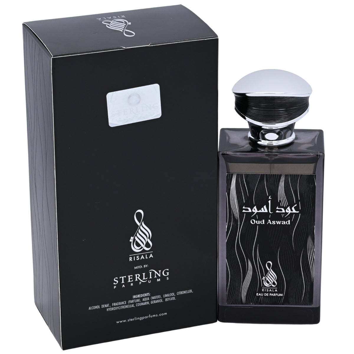 Risala Oud Aswad Eau de Parfum Spray for Men 3.4 oz (100 ml) New Retail Box 6294015185096