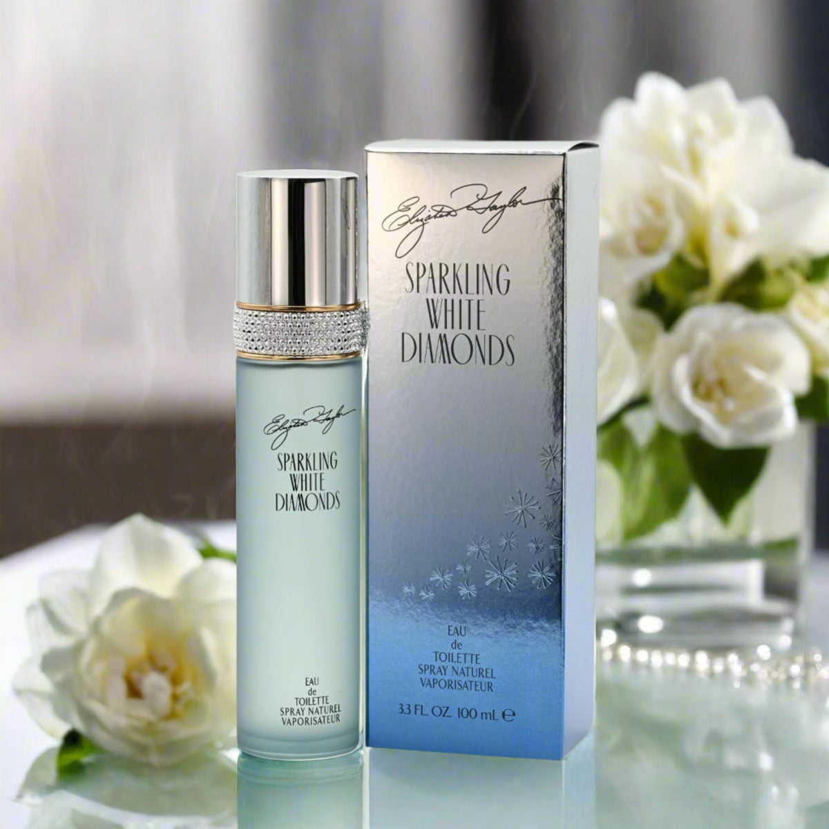 SPARKLING WHITE DIAMONDS Elizabeth Taylor perfume 3.3 oz 3.4 edt NEW IN BOX 719346140201