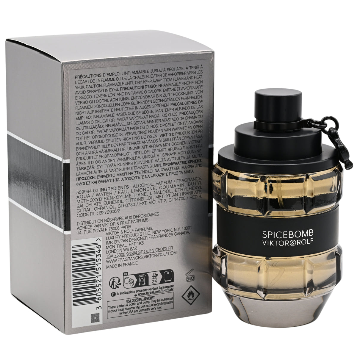 SPICEBOMB by Viktor & Rolf for men cologne edt 3.0 oz New in Box 3605521515346