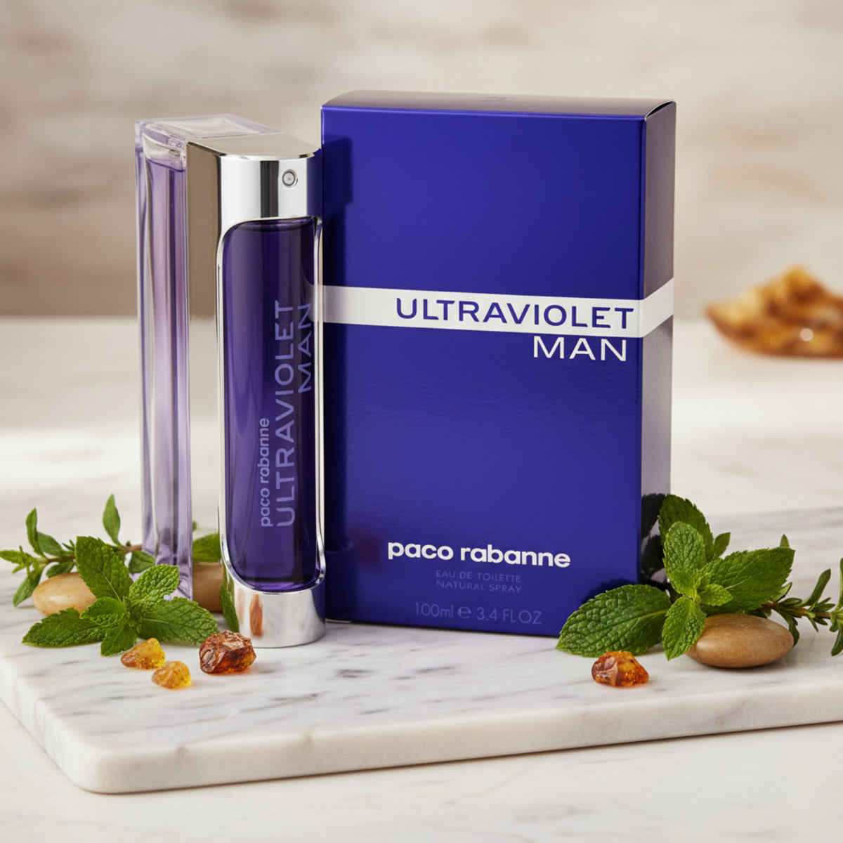 ULTRAVIOLET by Paco Rabanne for Men 3.3 / 3.4 oz EDT Cologne Spray NEW in BOX 3349666010518