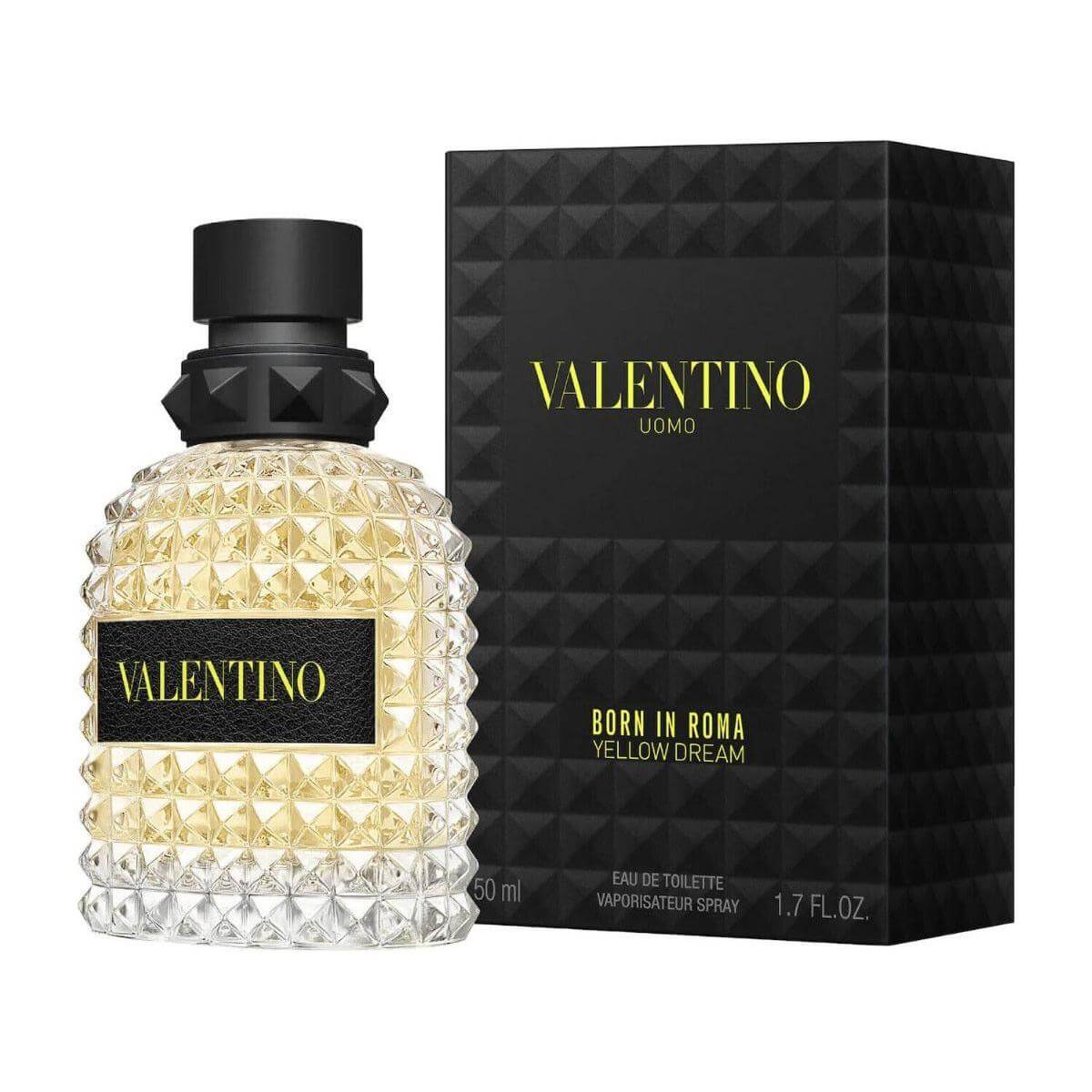 Uomo Born In Roma Yellow Dream by Valentino cologne men EDT 1.7 oz New in Box 3614273261432