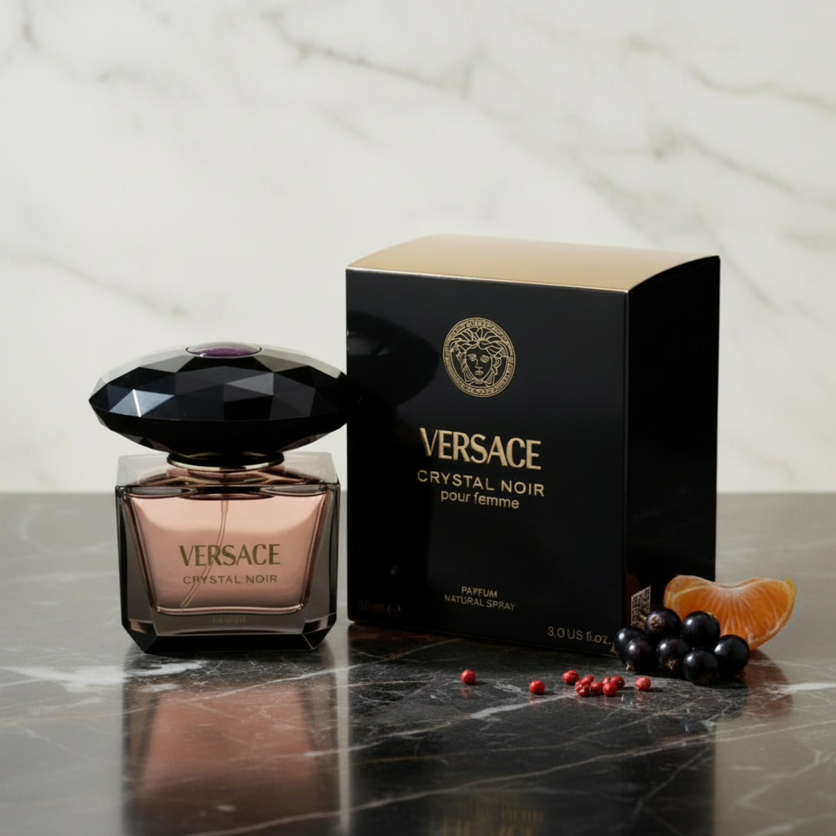 Versace Crystal Noir Parfum Spray for Women 3.0 fl oz (90 ml) by Versace 8011003891061
