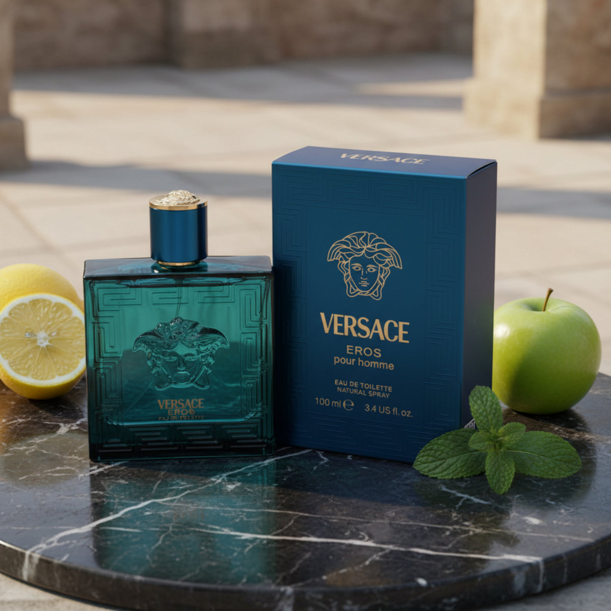 VERSACE EROS Men cologne edt 3.4 oz 3.3 NEW IN BOX 8011003809219