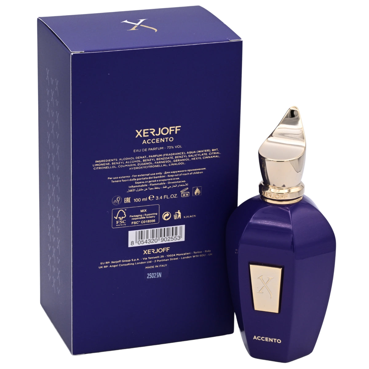 Xerjoff Accento Eau de Parfum (EDP) Unisex Spray 3.4 fl oz / 100 ml – New Retail Box 8054320902553