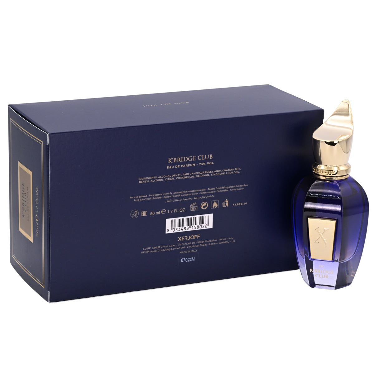 Xerjoff Join The Club K'Bridge Club Eau de Parfum (EDP) Unisex Spray 1.7 oz / 50 ml - New Retail Box 8033488158026