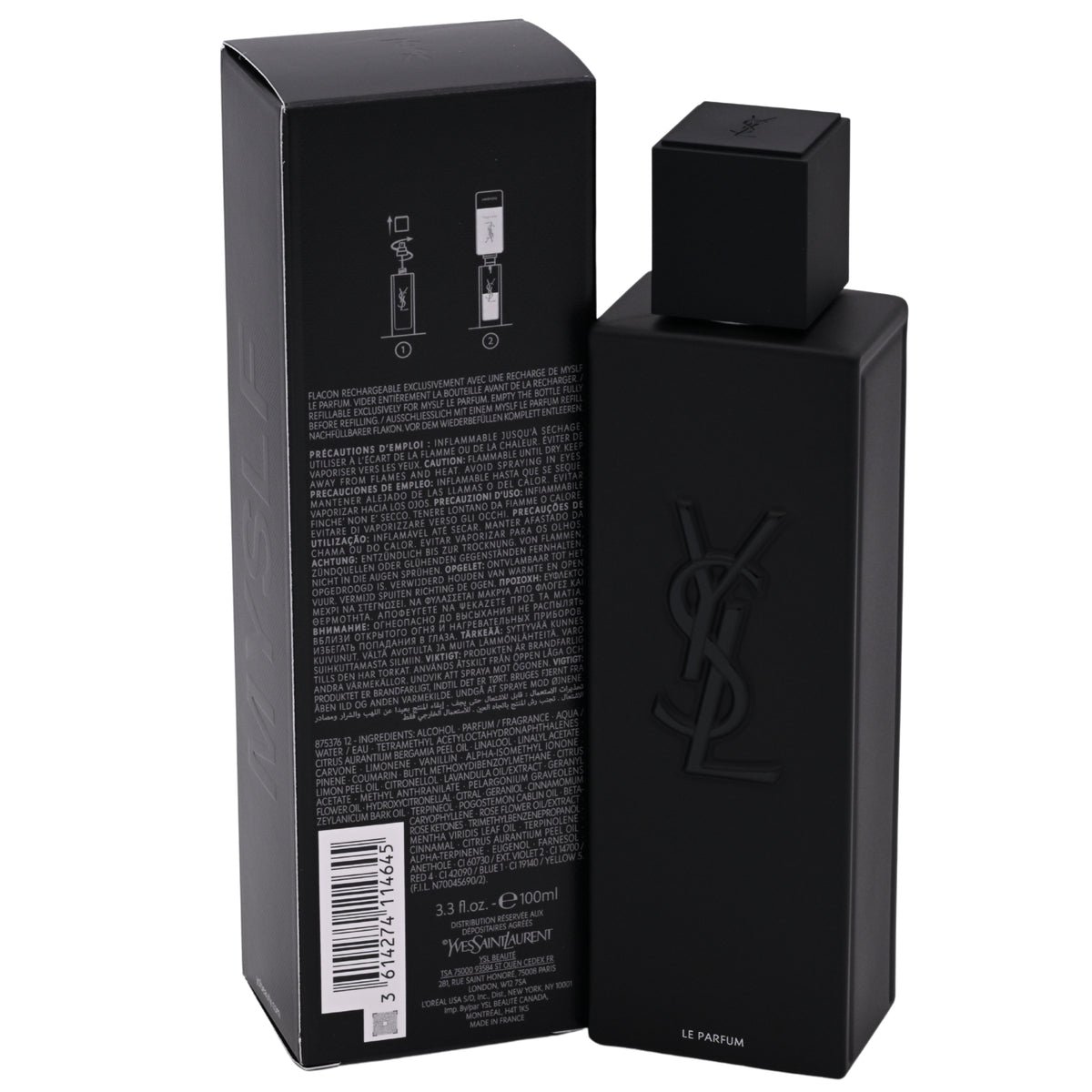 Yves Saint Laurent MYSLF Le Parfum Spray for Men 3.3 oz (100 ml) New Retail Box 3614274114645