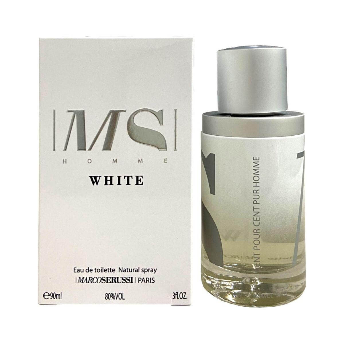 MS Homme White by Marco Serussi cologne EDT 3.0 oz New in Box
