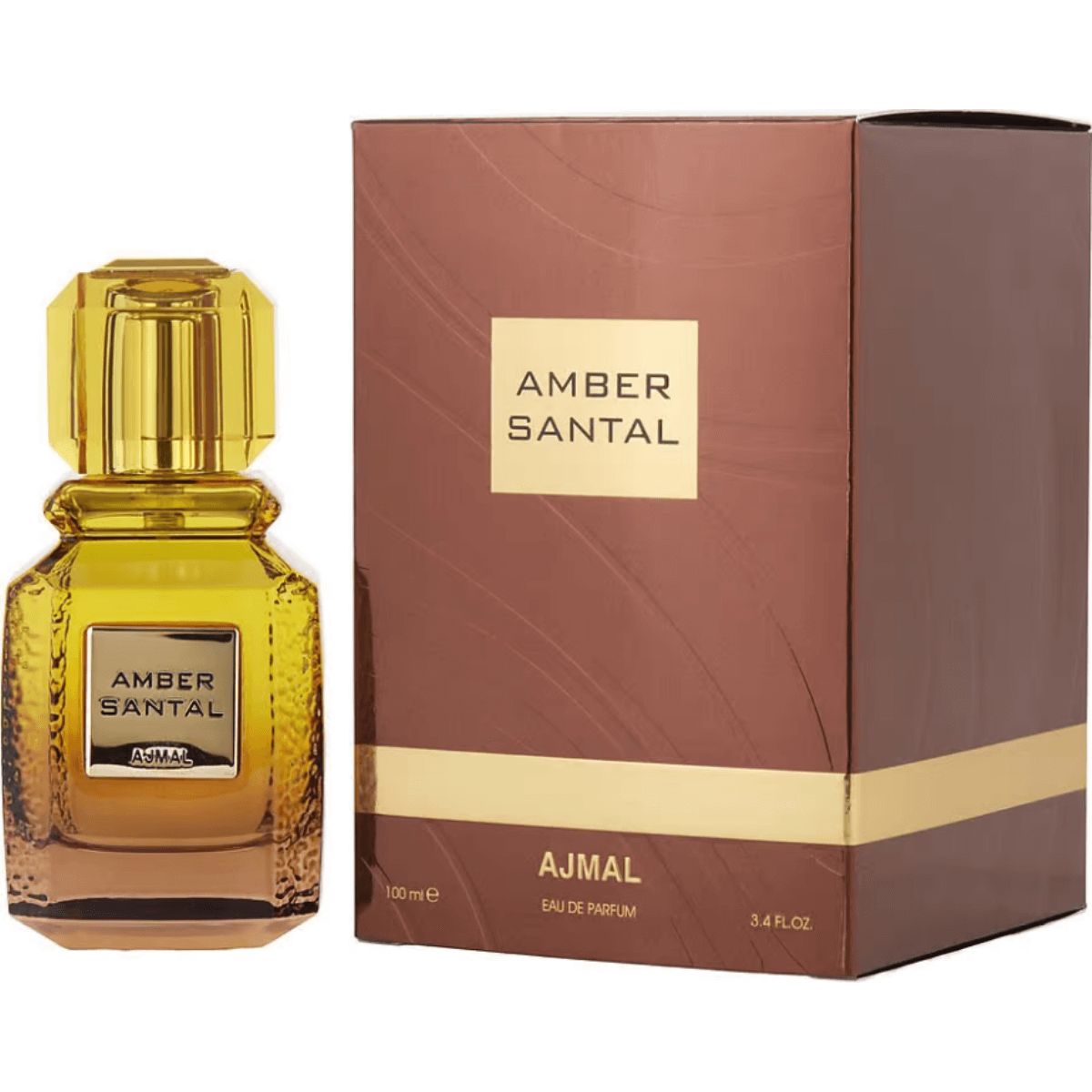Amber Santal by Ajmal for Unisex EDP 3.3 / 3.4 oz New In Box 6293708012688