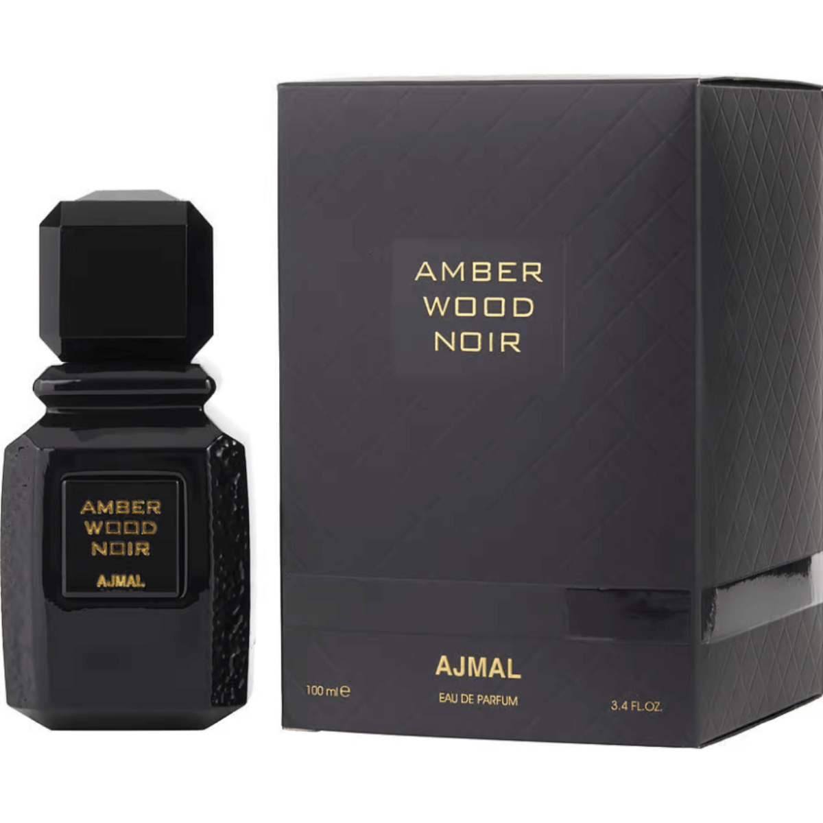 Amber Wood Noir by Ajmal for Unisex EDP 3.3 / 3.4 oz New In Box 6293708013968