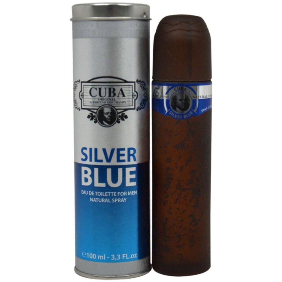 Cuba Silver Blue By Cuba cologne for men EDT 3.3 / 3.4 oz New in Box 5425017736400