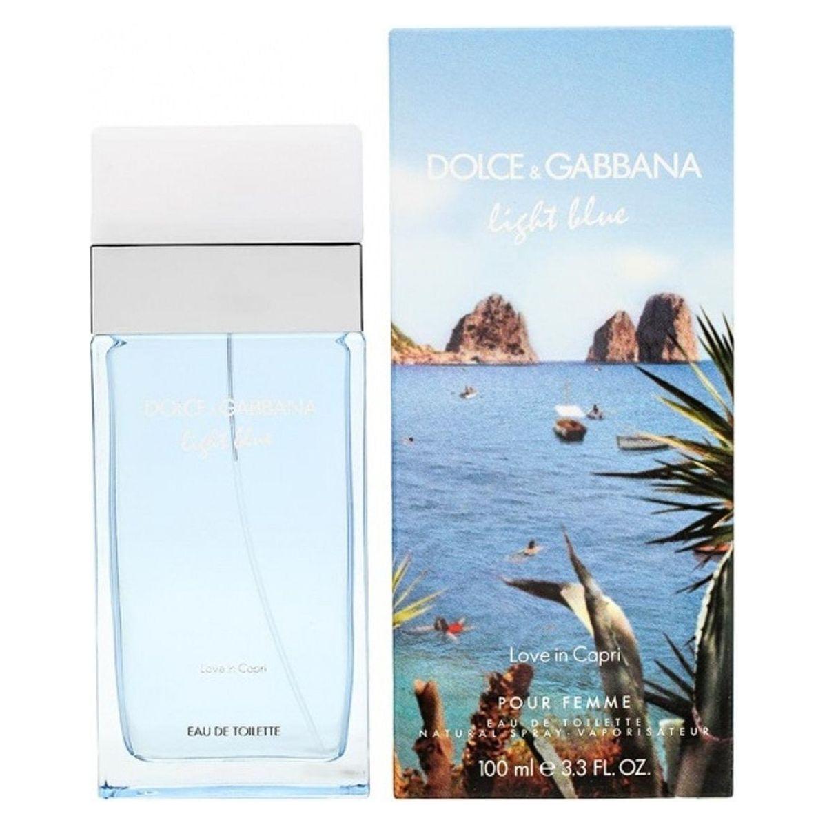 D & G Light Blue Love in Capri by Dolce&Gabbana Women 3.3 / 3.4oz EDT New In Box 730870174012