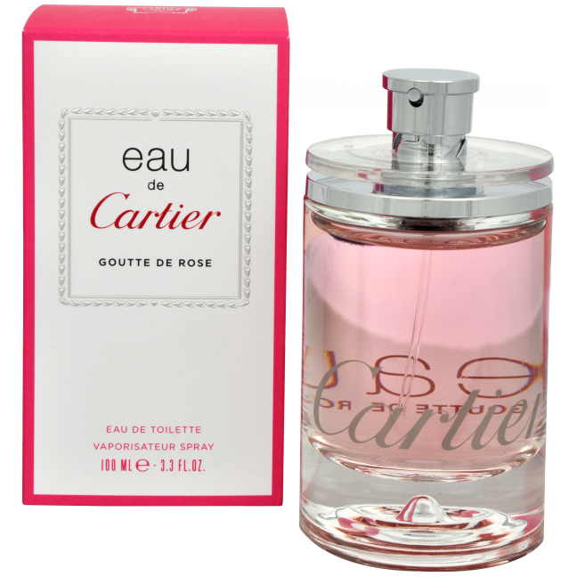 EAU DE CARTIER GOUTTE DE ROSE women edt Perfume 3.3 / 3.4 oz NEW in Box 3432240030818