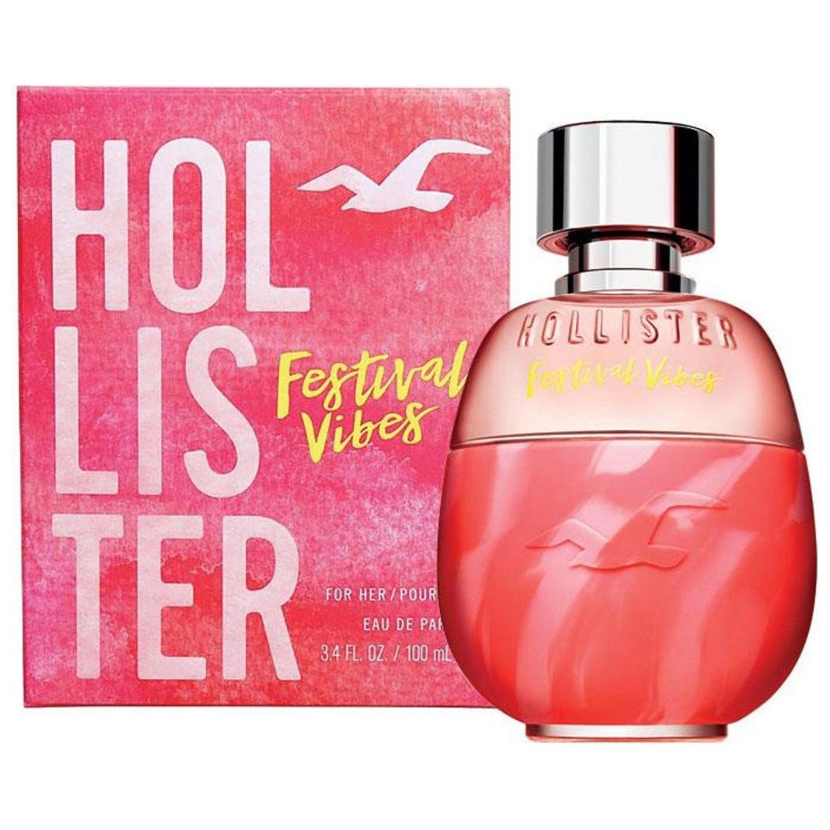 Festival Vibes by Hollister 3.3 / 3.4 oz EDP Perfume For Women New in Box 085715268013