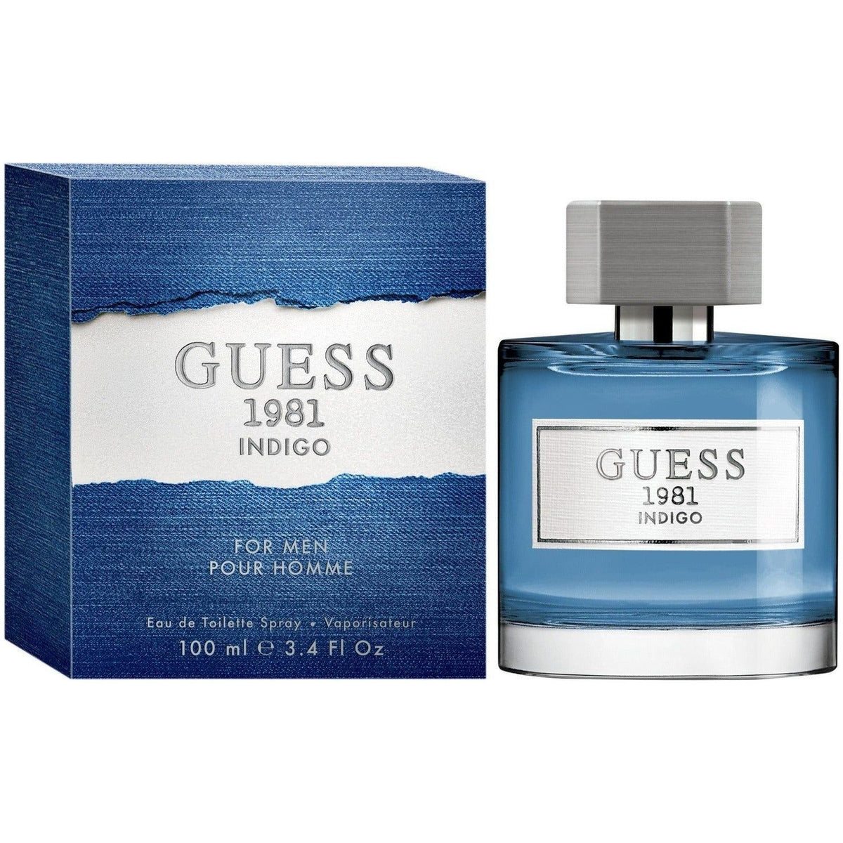 Guess 1981 Indigo by Guess Cologne for Men EDT 3.3 / 3.4 oz New In Box 085715321985