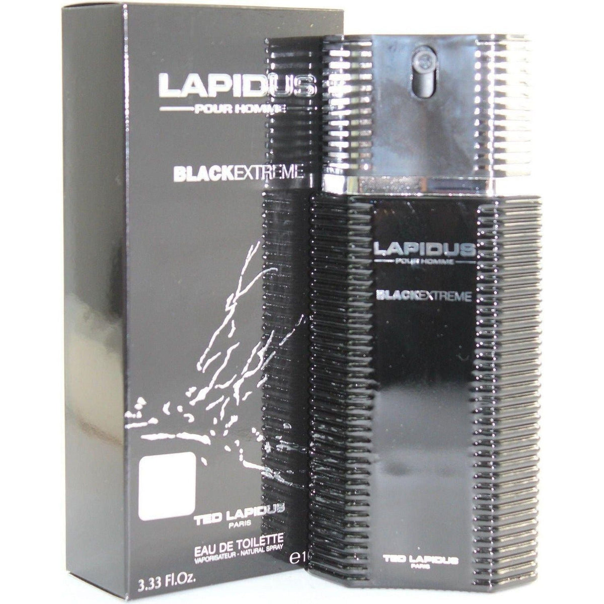 LAPIDUS POUR HOMME BLACK EXTREME for Men 3.3 oz 3.4 edt New in Box 3355992006965