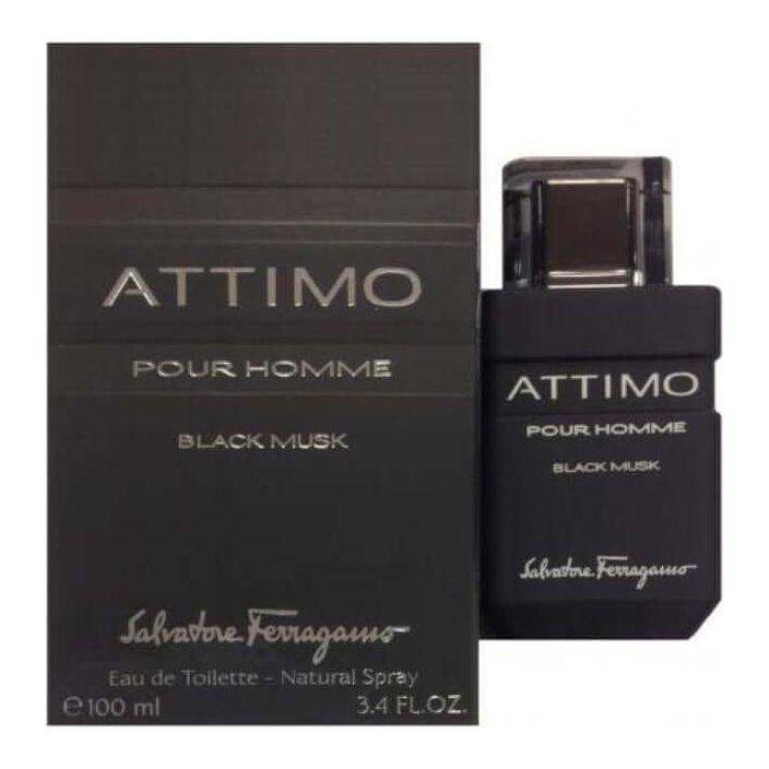 Salvatore Ferragamo Attimo Black Musk Men 3.3/3.4 oz EDT New Box 8052086371620