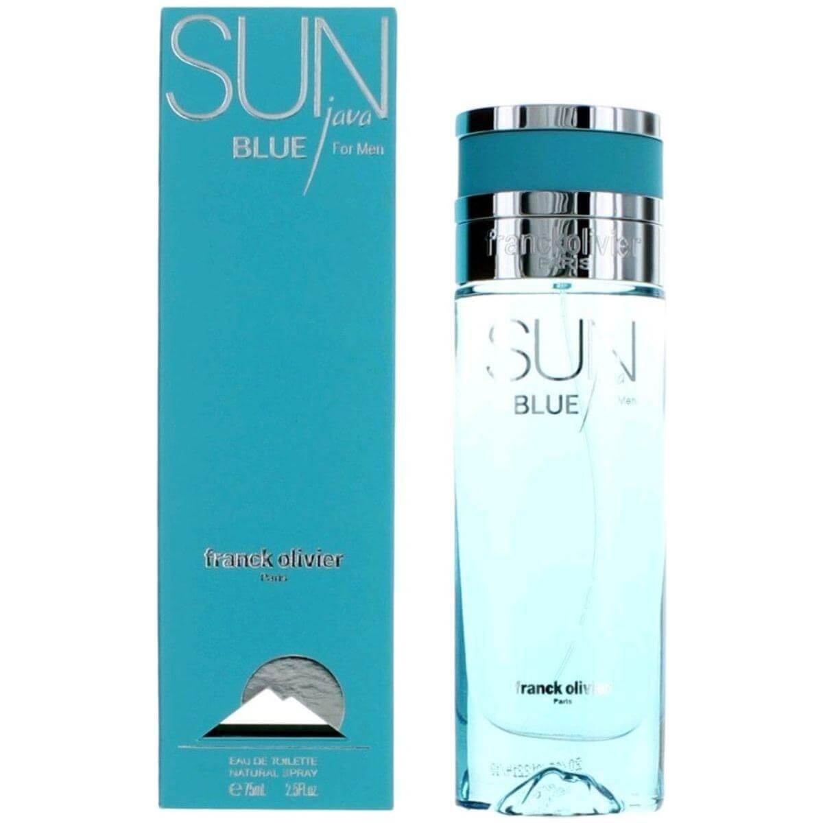 Sun Java Blue by Franck Olivier cologne for men EDT 2.5 oz New In Box 3516642011122
