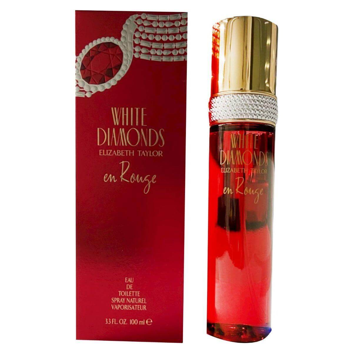White Diamonds En Rouge by Elizabeth Taylor for women EDT 3.3 / 3.4 oz New In Box 719346243636
